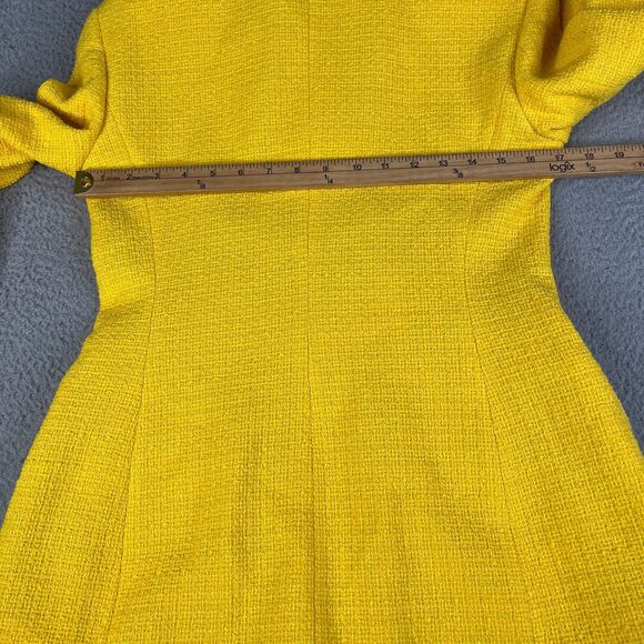 Dsquared2 Blazer Men 38 Yellow Double Breasted Lined Coat Jacket Statement Italy - Picture 11 of 16